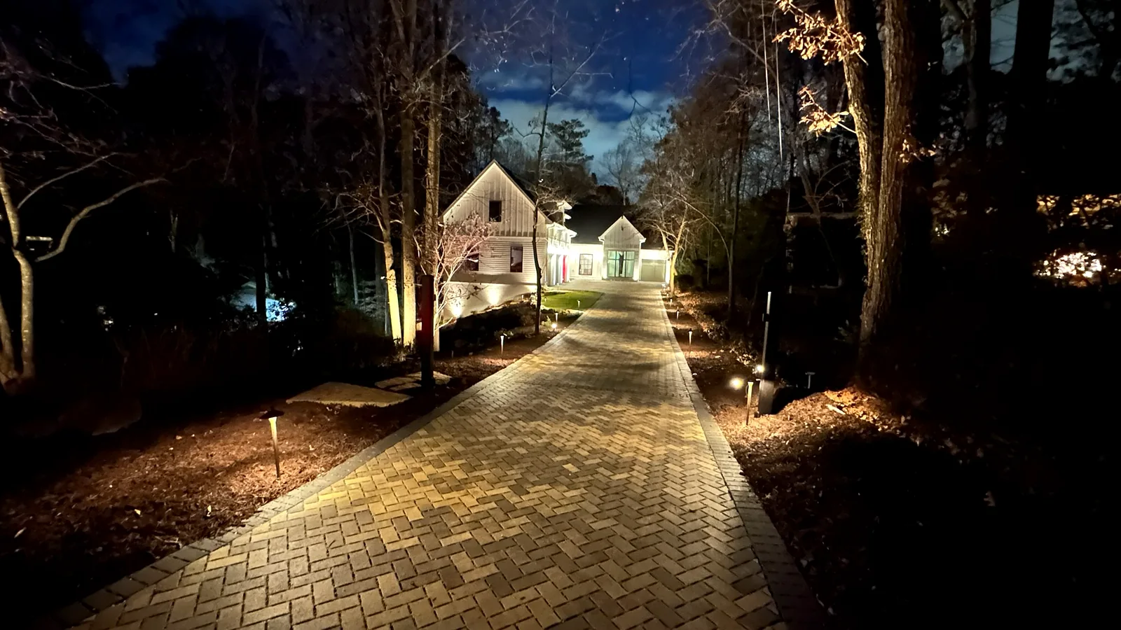 Finished Reliant planting and hardscape project