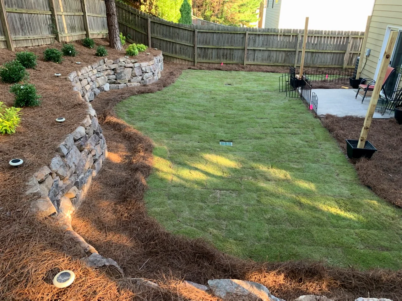 Reliant outdoor project detail after install